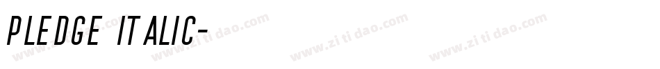 Pledge Italic字体转换